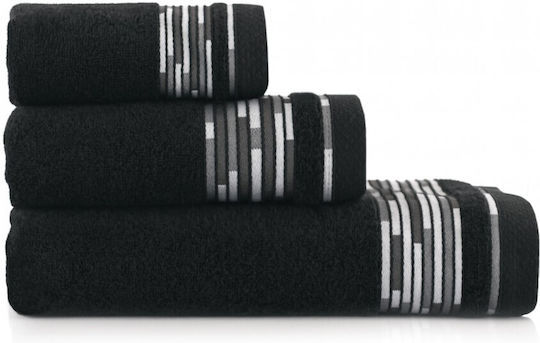 Zwoltex Gesichtstuch Graphic 50x90cm Schwarz Gewicht 450g/m²