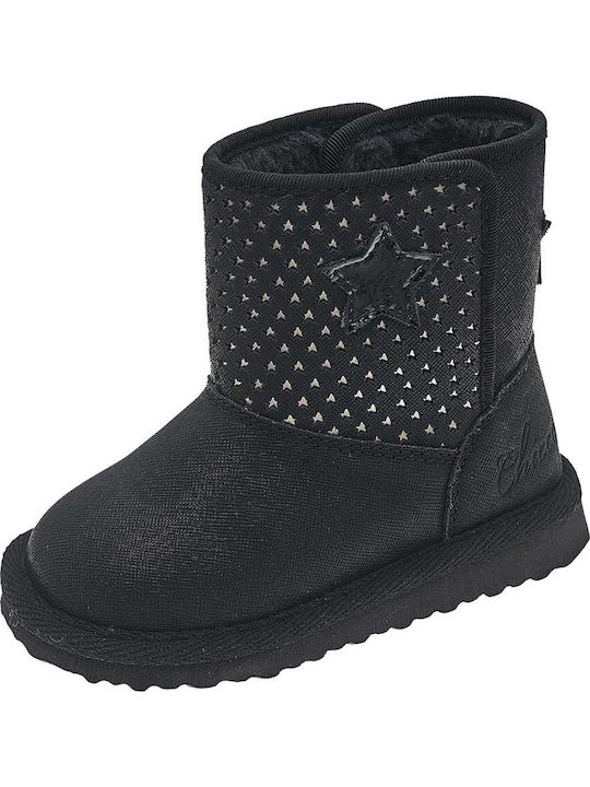 Castagna Ghete Copii din Piele cu Velcro Negre
