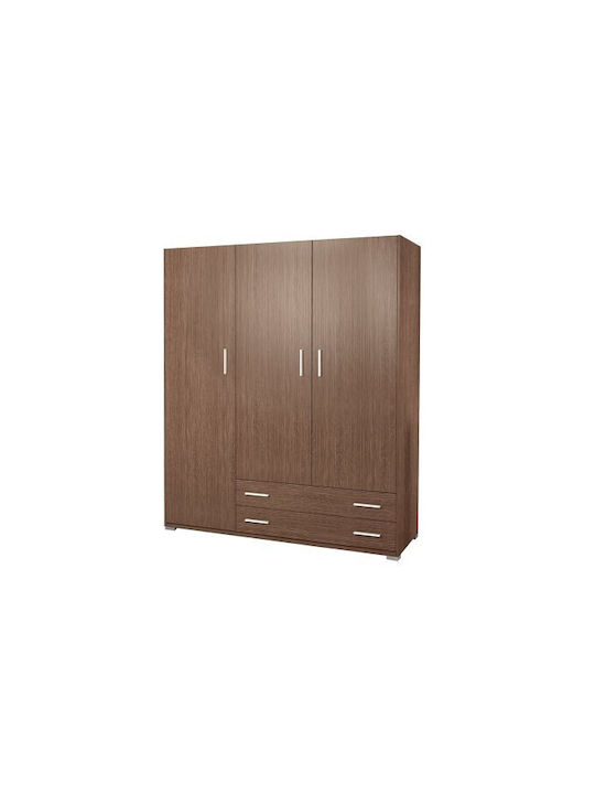 Triple Door Wardrobe Walnut 110x50x180cm