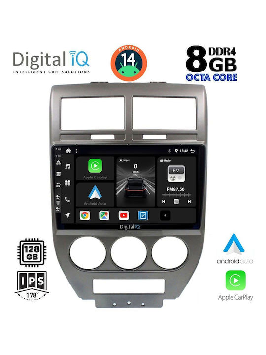 Digital IQ Ηχοσύστημα Αυτοκινήτου για Jeep Compass / Patriot 2007-2016 (Bluetooth/USB/AUX/WiFi/GPS/Apple-Carplay/Android-Auto) με Οθόνη Αφής 10"