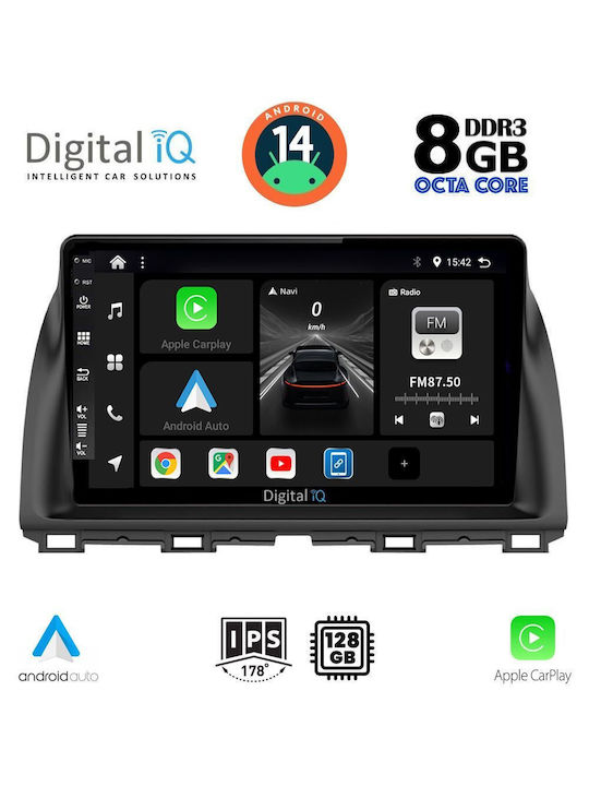 Digital IQ Car Audio System for Mazda CX-5 2013-2017 (Bluetooth/USB/AUX/WiFi/GPS/Apple-Carplay/Android-Auto) with Touch Screen 10"
