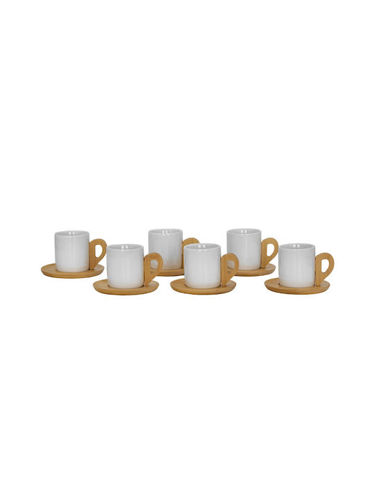 InTheBox Set Tassen Espresso aus Porzellan Weiß 6Stück