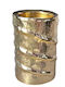 Art et Lumiere Kerzenhalter Metall in Gold Farbe 11x11x20cm 1Stück