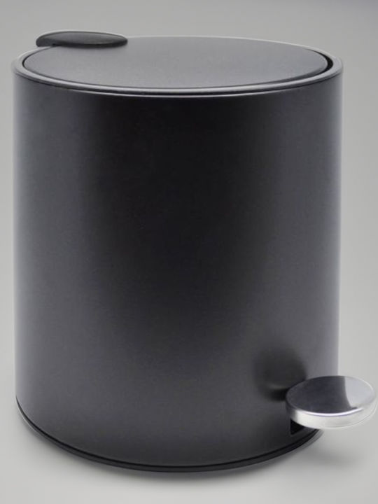 San Lorentzo Inox Καλαθάκι Μπάνιου Soft Close 5lt Μαύρο