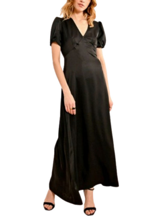 Molly Bracken Maxi Βραδινό Φόρεμα Μαύρο