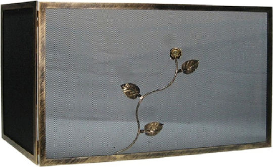 GTMED Ecran de protecție pentru șemineu din metal cu 2 foi 80x30x50cm Cupru