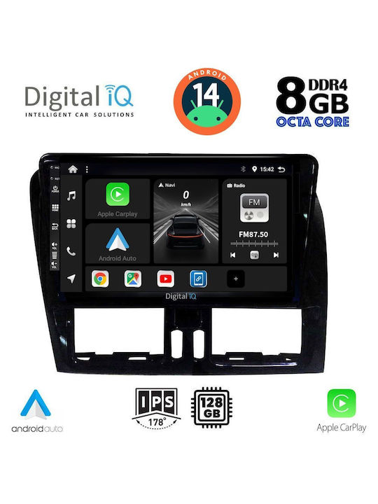Digital IQ Car Audio System for Volvo XC 60 2009-2017 (Bluetooth/USB/AUX/WiFi/GPS/Apple-Carplay/Android-Auto) with Touch Screen 9"