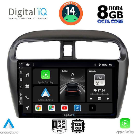 Digital IQ Ηχοσύστημα Αυτοκινήτου για Mitsubishi Space Star 2013-2020 (Bluetooth/USB/AUX/WiFi/GPS/Apple-Carplay/Android-Auto) με Οθόνη Αφής 9"