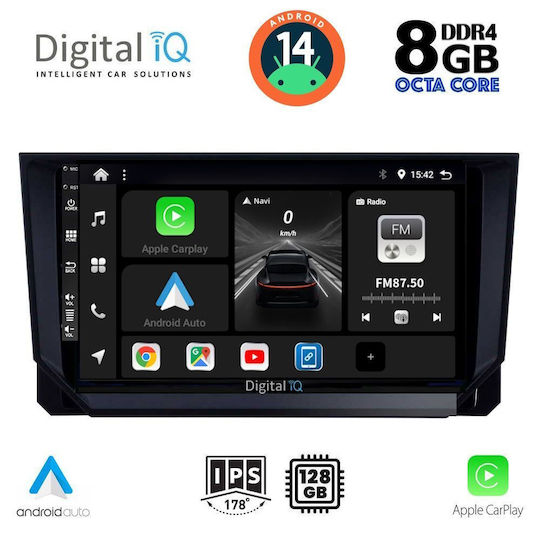 Digital IQ Sistem Audio Auto pentru Mazda CX-9 2006-2015 (Bluetooth/USB/AUX/WiFi/GPS/Apple-Carplay/Android-Auto) cu Ecran Tactil 10"