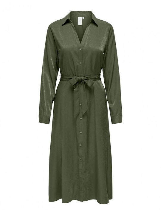 Only Shirt Dress Dress Khaki