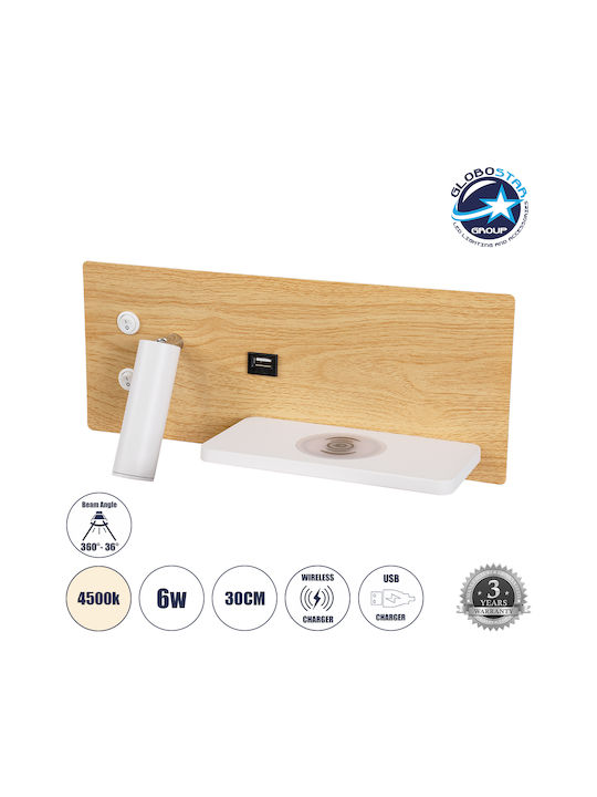 GloboStar Paladin Modern Leuchte Wand mit Integrierter LED und Neutralweißes Licht 30x11x12cm