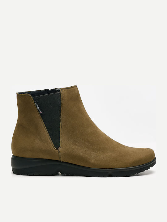 Mephisto Ghete Dama Din Piele cu Platformă Verde