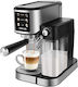 Sencor Mașină de Espresso 1350W Presiune 20bar pentru Cappuccino Argintie SES 4910SS