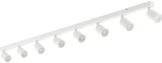 TK Lighting Σποτ με 10 Φώτα και με Ντουί GU10 σε Λευκό Χρώμα
