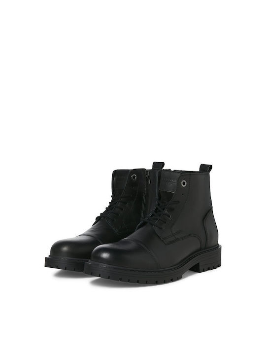 Jack & Jones Leder Schwarz Herrenstiefel