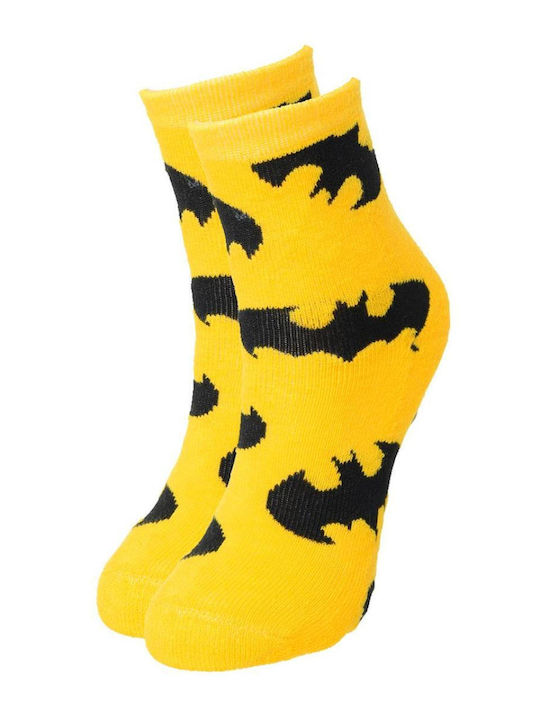 Superheroes Детски чорапи Неплъзгащи се Yellow