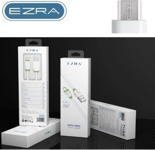 Ezra 1m Regular USB 2.0 to micro USB Cable White (81001GRF10WH)