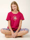 Vamp Winter Damen Pyjama-Set Fuchsia berry
