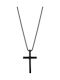 Lotus Watches Black Men's Cross from Steel with Chain