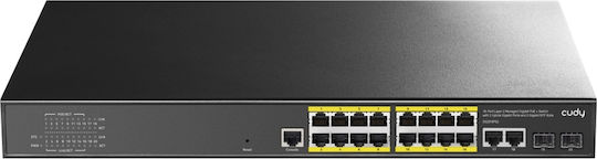 Cudy GS2018PS2 Managed L2 PoE+ Switch με 16 Θύρες Gigabit (1Gbps) Ethernet και 2 SFP Θύρες