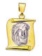Atofio Kosmima Anhänger Kinder Amulett mit Jesus Christus aus Gold 9K PA154-K9