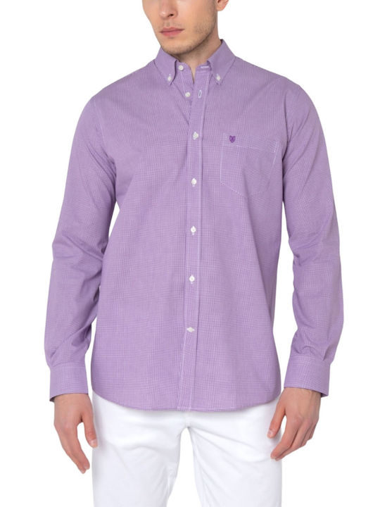 Long-sleeved Cotton Shirt Checked MOV