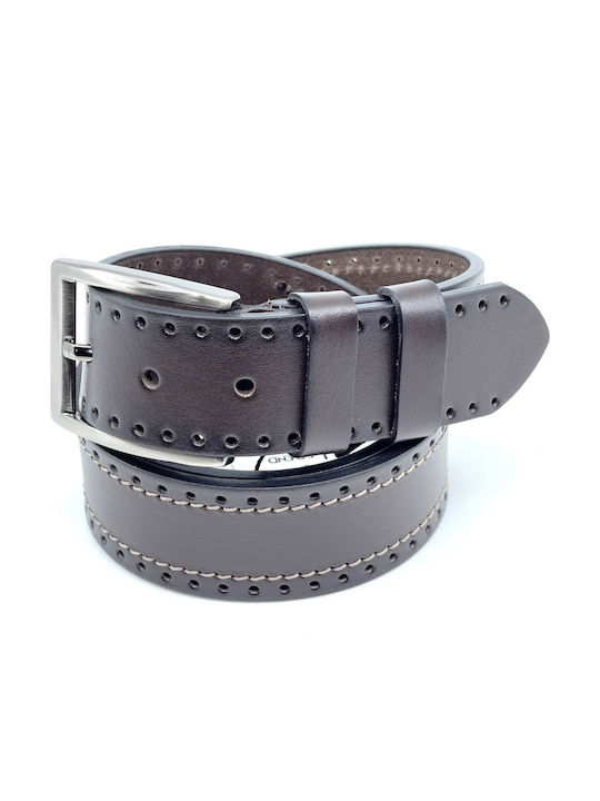 Legend Accessories Wide Men's Belt Leather Brown