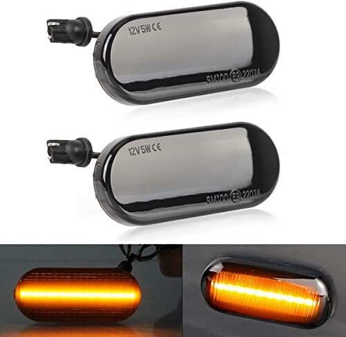 Depo 30469 Странични мигачи VW Golf Vento Bora Passat Polo Transporter Seat Toledo Leon Ibiza Cordoba Alhambra Ford LED Динамични Дим 2 Броя