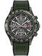 Swiss Alpine Military by Grovana Men's Watch 43mm Chronograph Battery with Green Leather Strap
