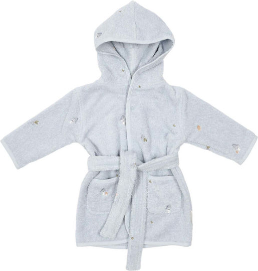 Little Dutch Hooded Baby Bathrobe Blue