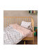 Kentia Taiko Baby Sheets Set Cradle Cotton White Pink White 60x120cm 2pcs