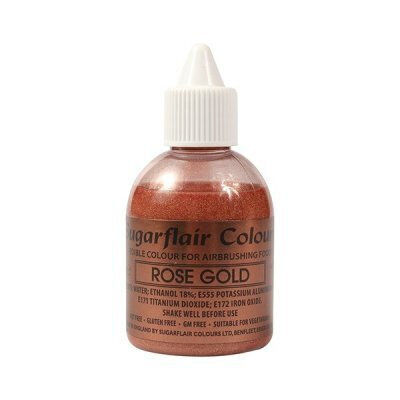Airbrush-Farbe Metallic Roségold 60ml Sugarflair