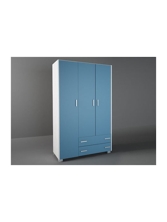 Тройна врата Нтoулάпа с 2 Чекмеджета Синя 110x50x180см