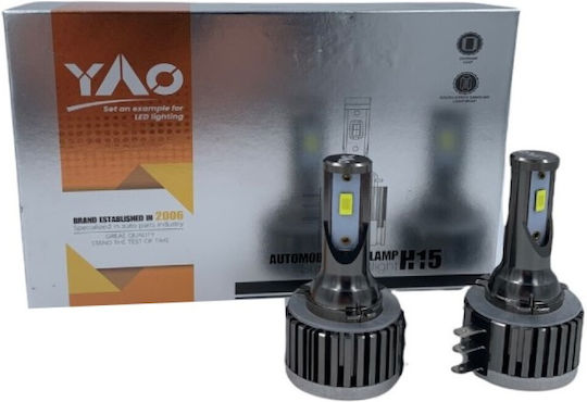 Λάμπες Αυτοκινήτου H15 Canbus LED 6000K Ψυχρό Λευκό 38W 2τμχ