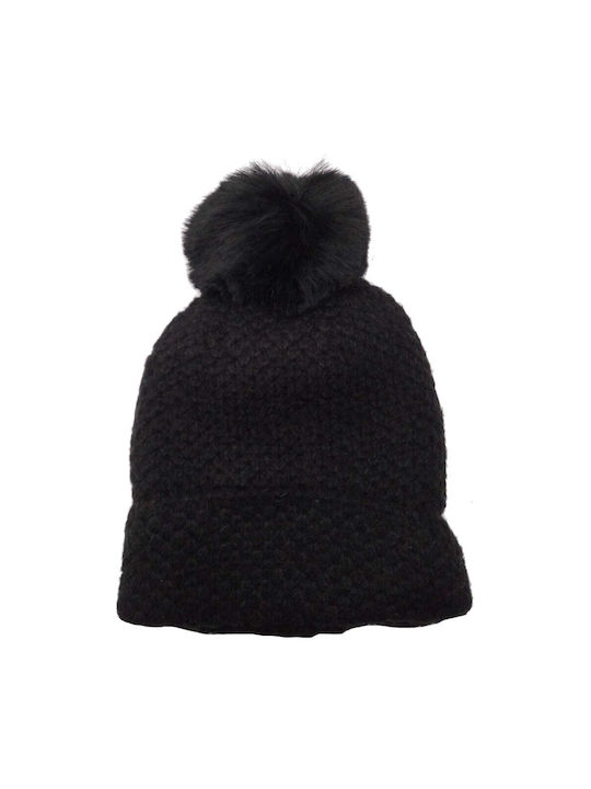 Kids Beanie Knitted Black