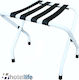 Metallic Foldable Hotel Luggage Rack White Foldable