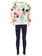 Kinder-Set mit Leggings Winter 2Stück Owhite