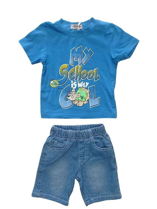 JewlsAndJems Kinderbekleidungssets mit Shorts Blau 2 Stück