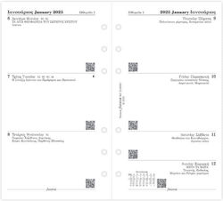 Filofax Personal Weekly Agendas 2025 White 9.5x17.1cm