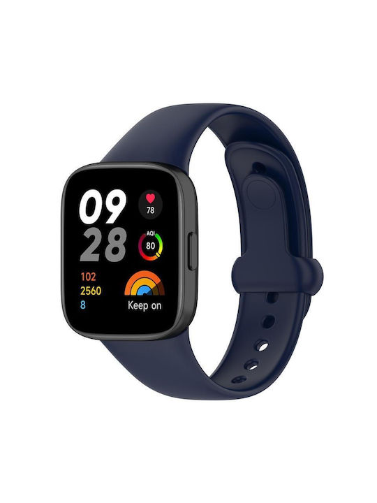 Redmi Watch 3 Nail Button Silicone Watch Band Dark Blue