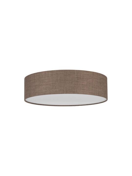 TK Lighting Πλαφονιέρα Οροφής Καφέ με Ντουί E27