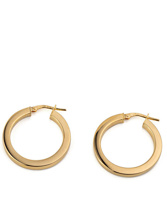 George Art Jewels Earrings Hoops made of Silver Gold Plated
