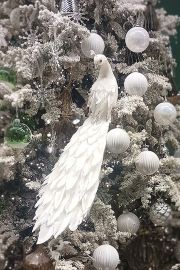 Due esse Christmas Figure Peacock White Height 58cm