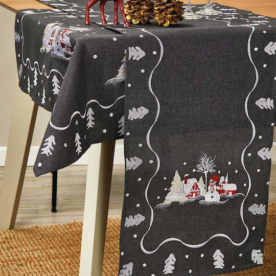 Whitegg Weihnachtlich Tischtuch Quadrat Stoff Gray L85xB85cm.