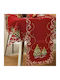 Whitegg Christmas Tablecloth Square Fabric Red L85xW85cm.
