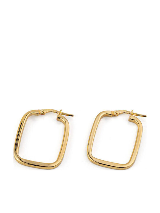 George Art Jewels Earrings Hoops made of Silver Gold Plated