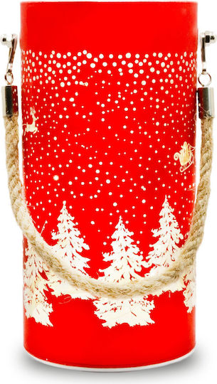 Forever The translated Liquid template in German language: Weihnachtskerzen & Kerzenständer Laterne Rot Batterie 20x10cm.