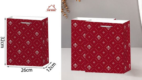 ForHome Χάρτινη Τσάντα για Δώρο Πολύχρωμη 26x32x12εκ. 12τμχ