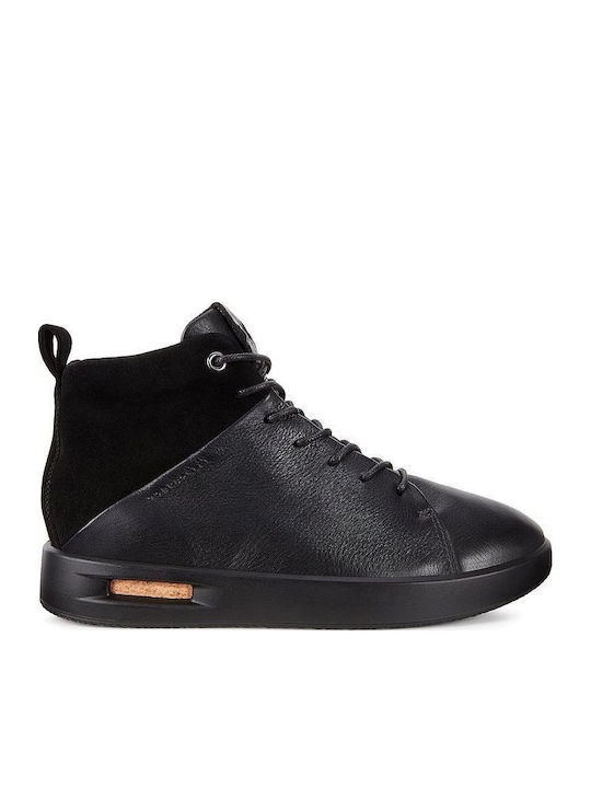 Leder Stiefeletten Damen Schwarz