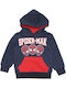 Kinder-Sweatshirt mit Kapuze und Taschen Navy, Dark Blue